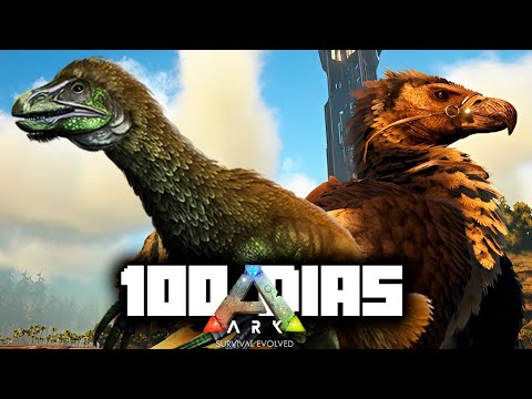 Sobrevivi 100 dias en Una Isla Llena de Dinosaurios… Ark Survival Evolved