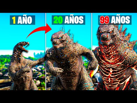 ¡SOBREVIVÍ 200 AÑOS siendo GODZILLA en ARK Survival Evolved!