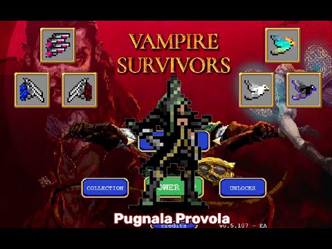 vampire survivors : ปืนคู่&นกรุ้ง ขั้นสุดท้าย ใช้ตัวละครPugnala Provola #นกรุ้งมีอยู่จริง