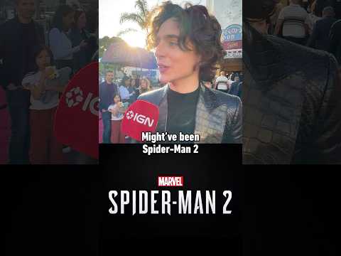 Timothée Chalamet’s GOTY was Spider-Man 2! #wonka #wonkamovie #spiderman2ps5 #redcarpet #celebrity