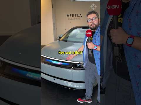 The PlayStation car greets you when you walk up to it! #afeela #sony #playstation #electric #car