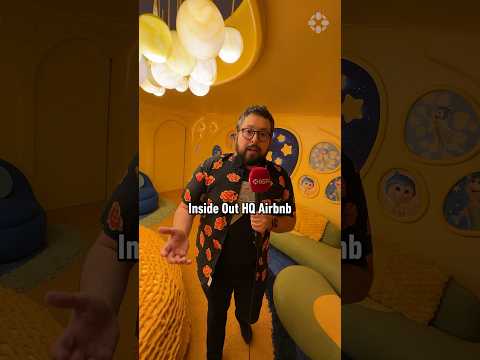 Joy’s Airbnb in Inside Out HQ is VERY bright (but there is a night switch!) #airbnb #pixar #ign #joy