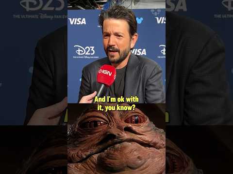 Diego Luna has given up on meeting Jabba the Hutt. #disney #d23 #starwars #andor #diegoluna #ign