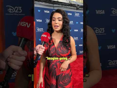Auliʻi Cravalho guesses what IGN stands for. #disney #d23 #moana #moana2 #movie #auliicravalho