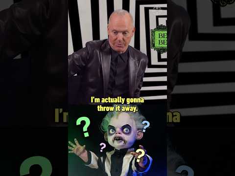 Michael Keaton describes the weirdest Michael Keaton merch he has… had? #beetlejuice #michaelkeaton