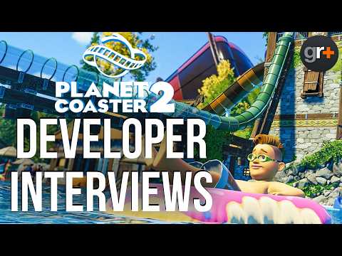 Planet Coaster 2 developer interview on an actual roller coaster