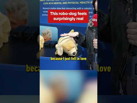 Tombot makes robotic emotional support animals and it’s very wholesome 😭 #ces #dog #robot #dementia