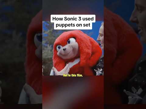 Sonic 3 puppeteers do their own Sonic & Knuckles voices on set! #sonicmovie3 #puppet #puppeteer