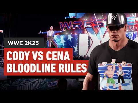 WWE 2K25: Cody Rhodes vs. John Cena – Bloodline Rules Gameplay