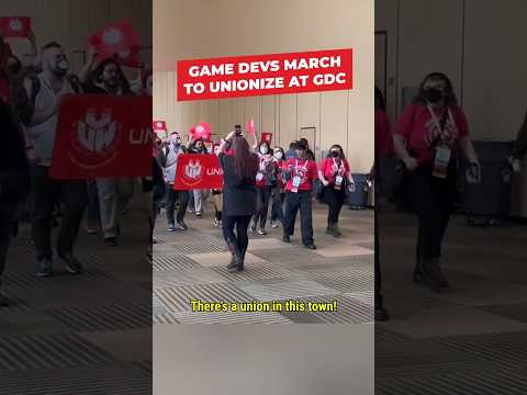 Game devs march to unionize at GDC #gamedev #union #protest #news #pcgamer #pcgaming