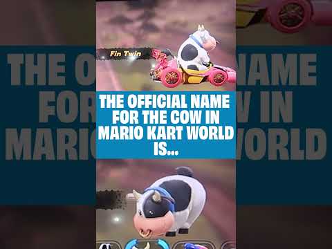 The official name for the cow in #MarioKartWorld is…