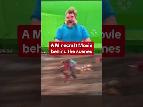 Jack Black posted a video of himself riding Jason Momoa in A Minecraft Movie. #minecraft #movie