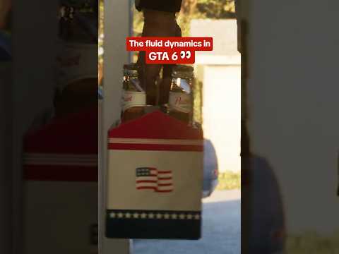 Look at that 6-pack drink animation… #gta6 #gtavi #grandtheftauto #graphics #gta #animation #ign