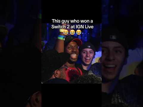 This guy had the best reaction to winning a Switch 2 at #IGNLive #ignsummerofgaming