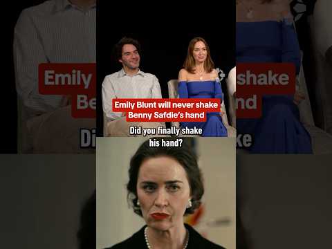 Did Emily Blunt & Benny Safdie shake hands on the set of The Smashing Machine? #a24 #movie #ign