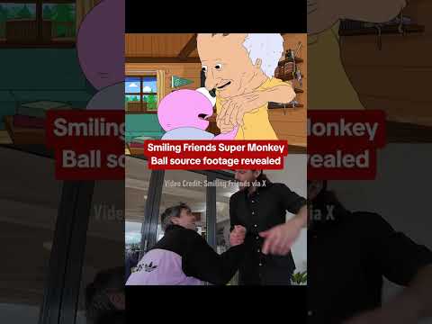 Smiling Friends random rotoscoping in Super Monkey Ball clip