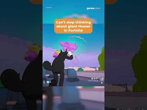 Can’t stop thinking about this giant Homer Simpson in Fortnite