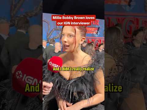 Millie Bobby Brown and IGN Host Jeffrey Vega #fancam 🎤 #strangerthings #ign #redcarpet #interview