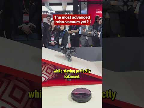 A robo-vac that can climb stairs AND roll down a ramp! #ces