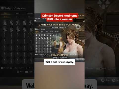 Tired of playing as Kliff in Crimson Desert? This #mod lets you create your own female character.