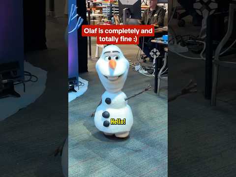 Olaf walking around the Walt Disney Imagineering office :) #olaf #robot #disneyland #ign #tech