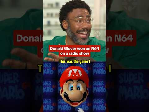 Donald Glover won his N64 and a copy of Super Mario 64 through Radio Disney. #nintendo #n64 #ign