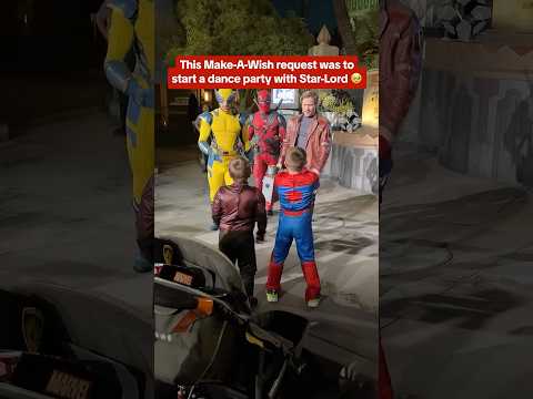Make-A-Wish & Disney granted a Star-Lord fan’s wish to kick off a dance party at Avengers Campus ❤️