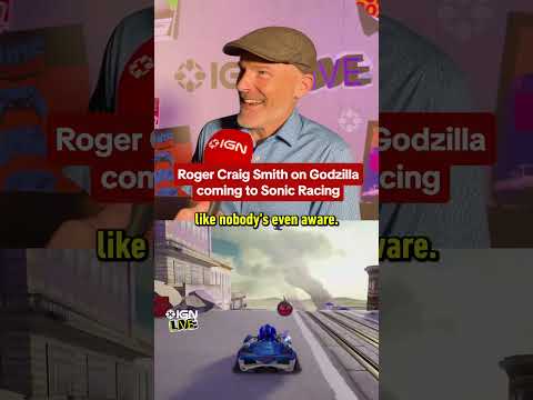 Roger Craig Smith is hyped that Godzilla is coming to Sonic Racing! #IGNLive #IGNSummerOfGaming