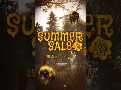 Rust and its DLCs are up to 50% off as part of the Steam Summer Sale, 25th June – 9th July! 🐝☢️⛱️