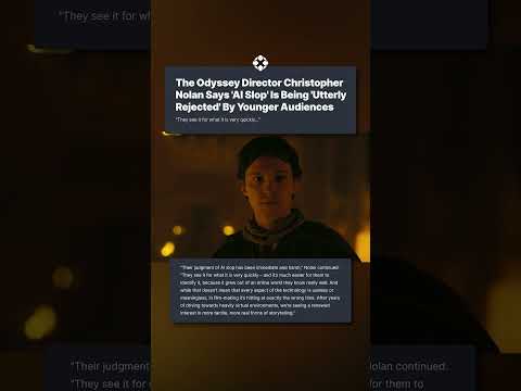 Christopher Nolan comments on AI slop