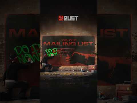 Join the Rust mailing list for official patch notes, game updates, and the latest news! 📩☢️📲