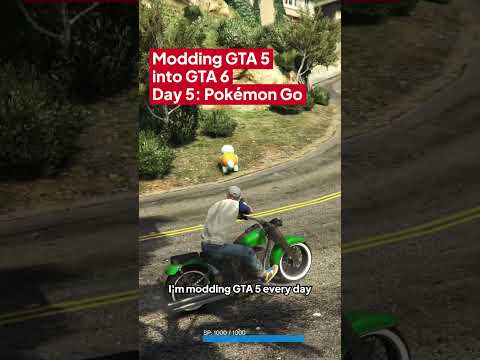 I added Pokémon Go in GTA 5 | Modding GTA 5 into GTA 6 🔴⚈ ․̫ ⚈🔴