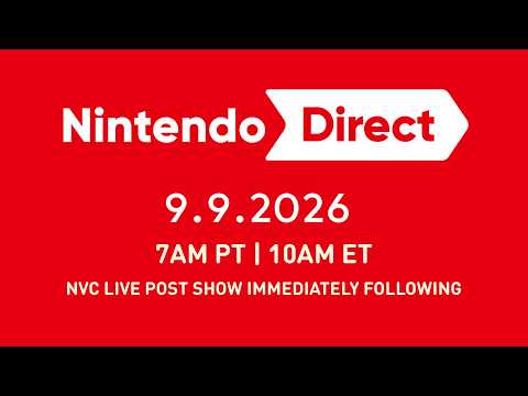 Nintendo Direct Livestream & Watch Party (September 2026)