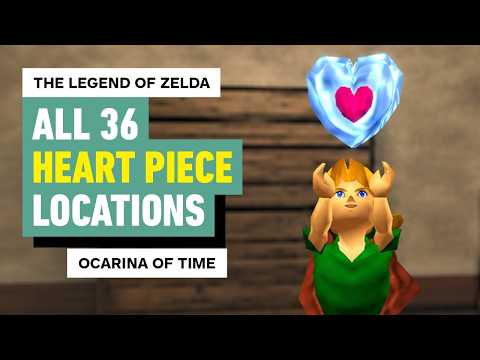 Zelda Ocarina of Time – All 36 Heart Piece Locations IN ORDER