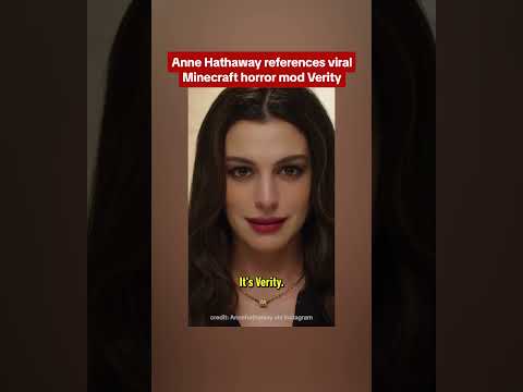 Anne Hathaway makes a Minecraft Verity reference??