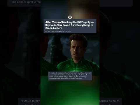 Ryan Reynolds says he owes his entire career to the 2011 Green Lantern movie. (via ET) #ryanreynolds