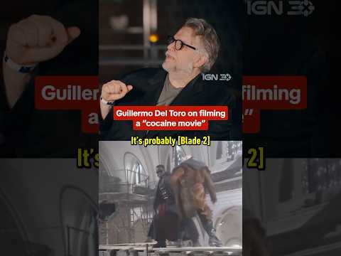 Guillermo Del Toro drank 40 Red Bulls a day while filming Blade 2 with Wesley Snipes! #ign30 #movie